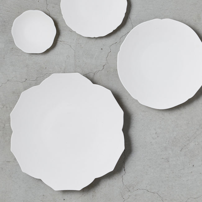 DISH 雪 YURI Medium  (お皿/中) 雪 YURI(白)