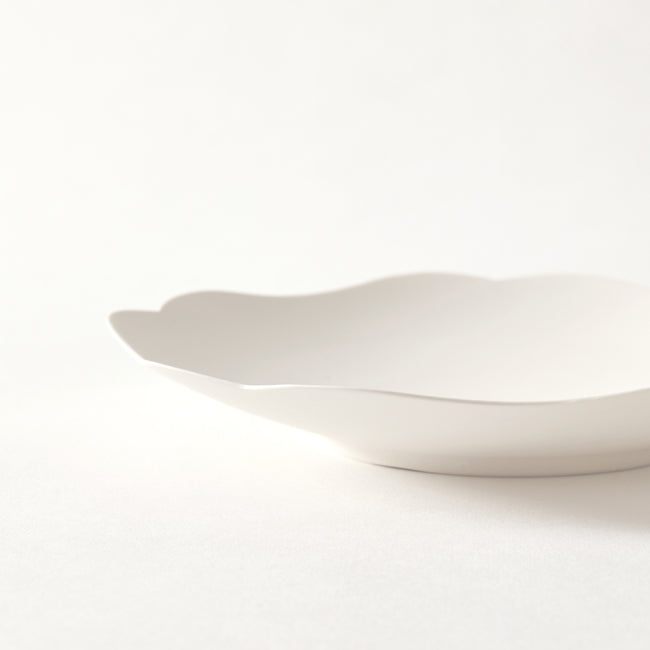 DISH 雪 ASAGAO Medium  (お皿/中) 雪 ASAGAO(白)