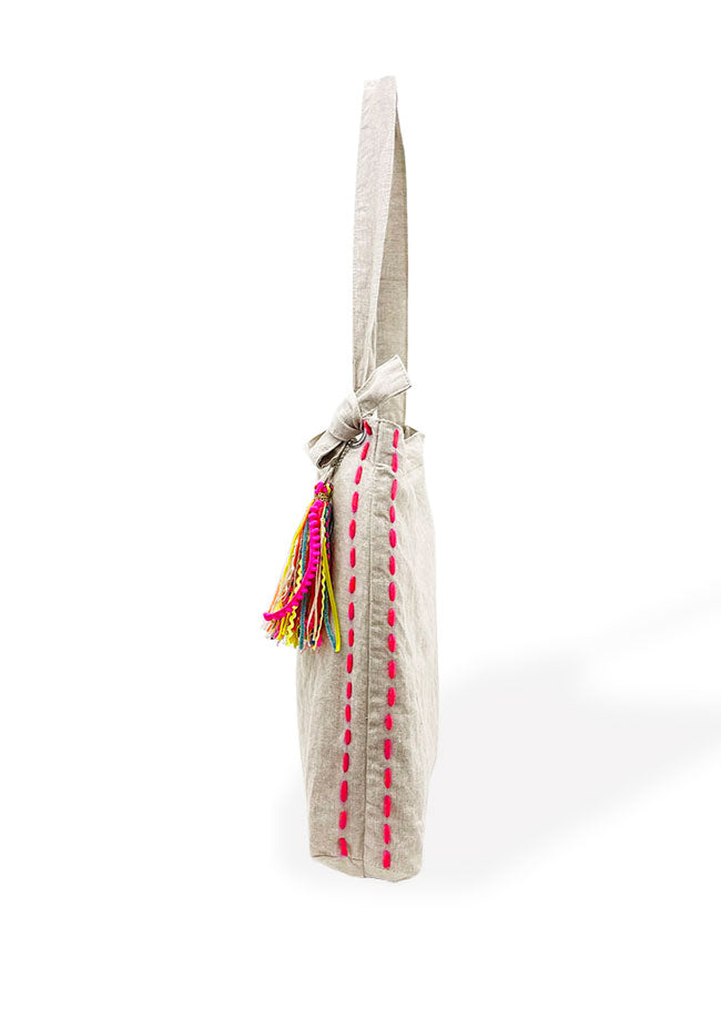 麻 ショルダーBAG IV×PK