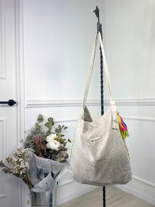 麻 ショルダーBAG IV×GN