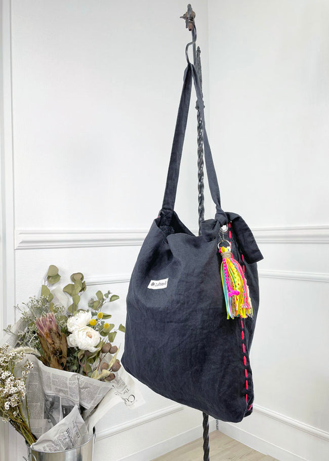 麻 ショルダーBAG CH×PK