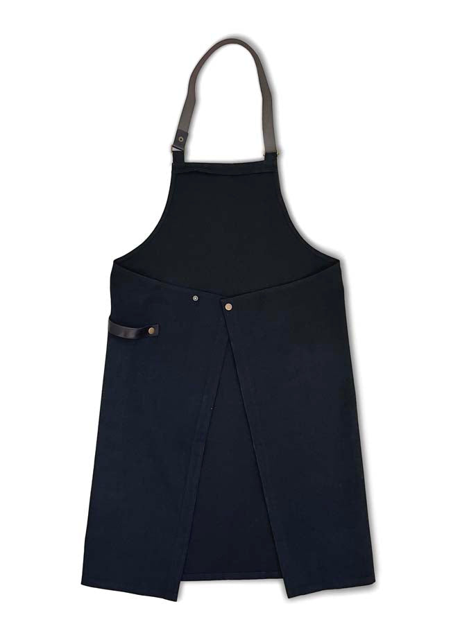 レザーテープエプロン BK×BK