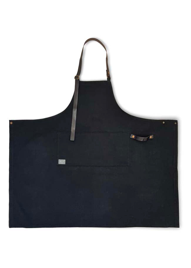 レザーテープエプロン BK×BK