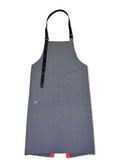 レザーテープエプロン GY×BK