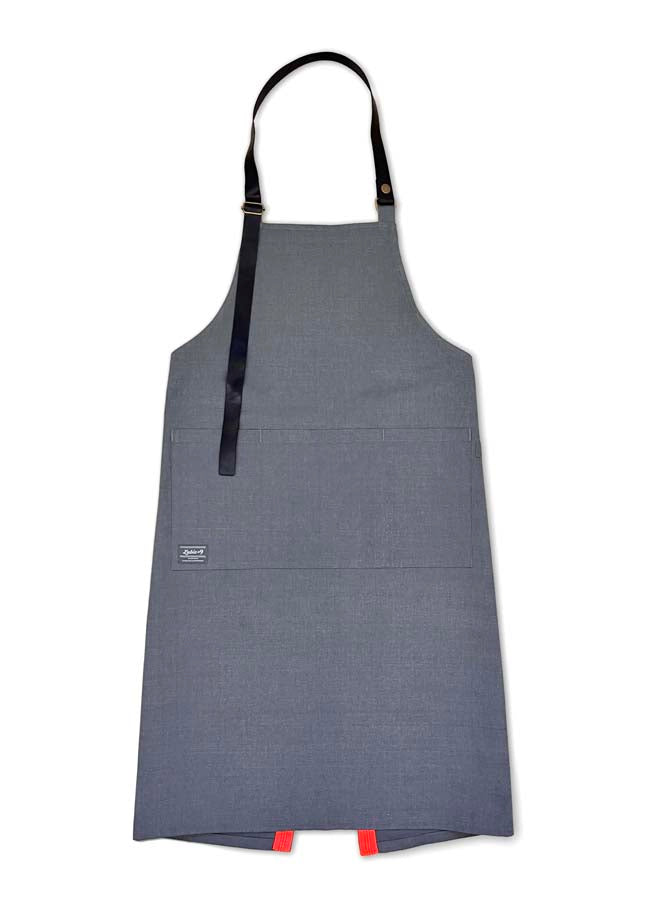 レザーテープエプロン GY×BK