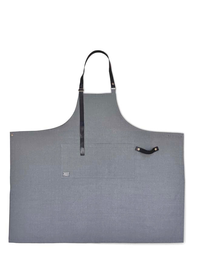 レザーテープエプロン GY×BK